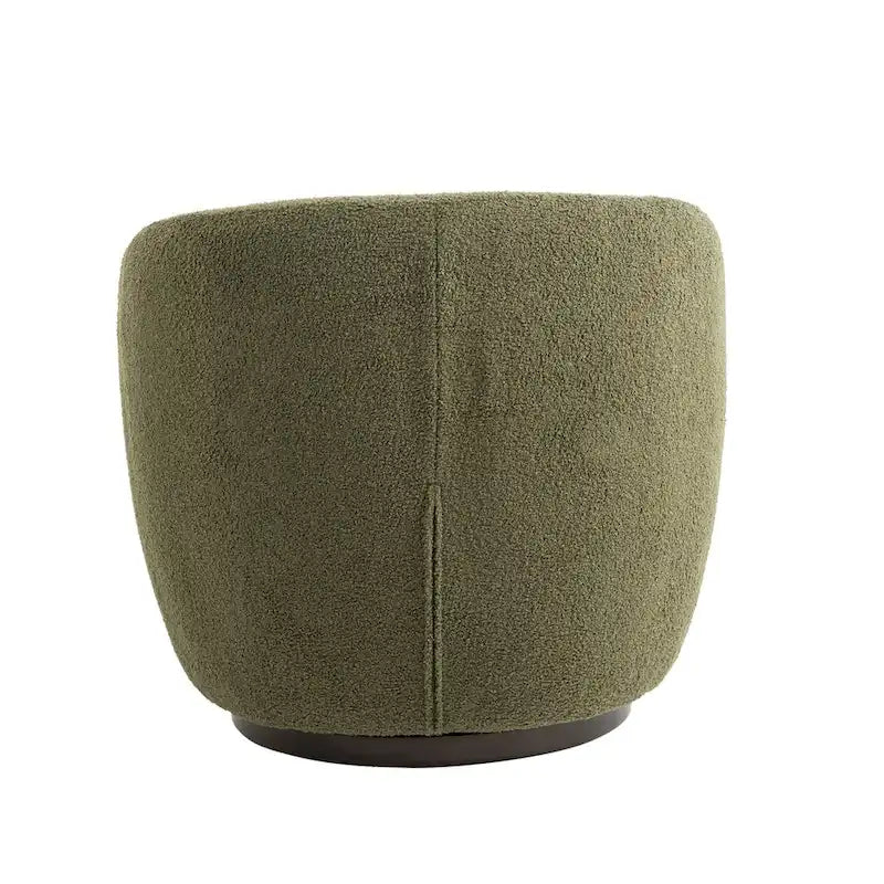 Poltrona Girevole Imbottita a Botte con Contenitore, Sedia Moderna da Salotto per Camera da Letto/Ufficio/Zone Lettura