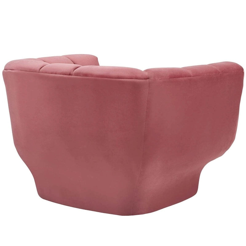Set di 2 Poltrone Entertain Vertical Channel in Velluto ad Alte Prestazioni