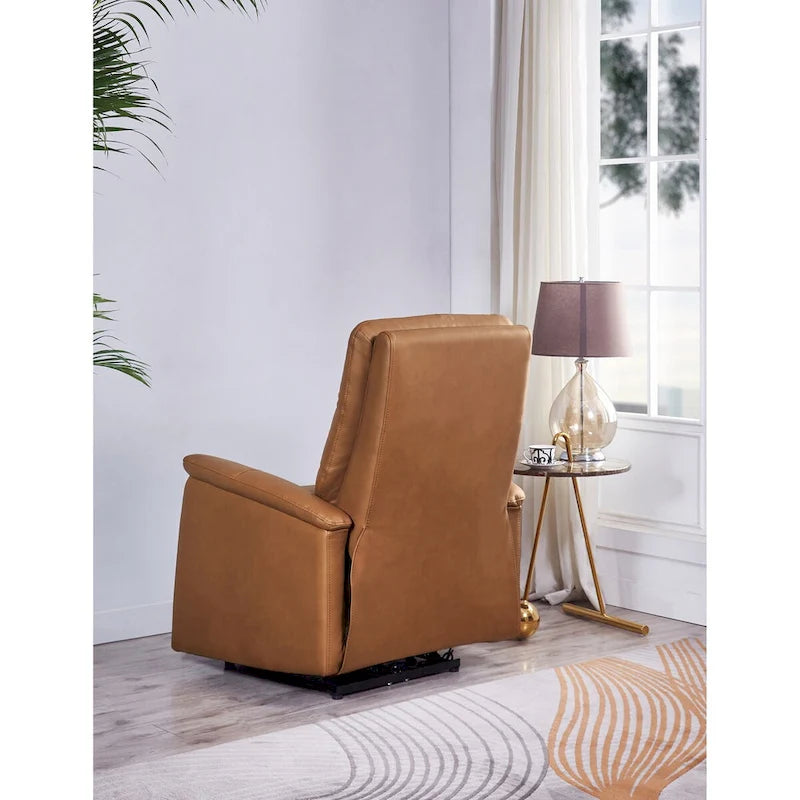 Poltrona reclinabile Hydeline Logan in pelle pieno fiore con poggiatesta motorizzato