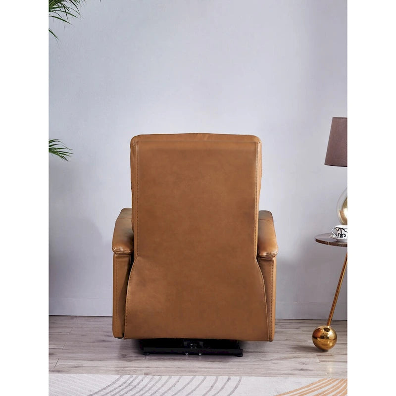 Poltrona reclinabile Hydeline Logan in pelle pieno fiore con poggiatesta motorizzato