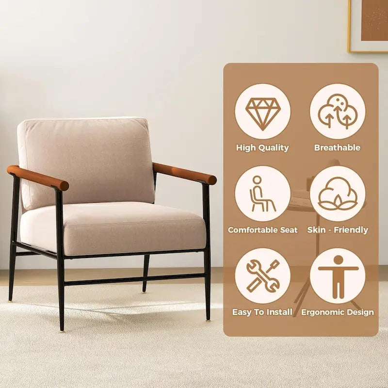 Button Tufted Upholstered Accent Chair - Multiple Colors