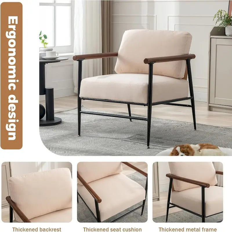 Button Tufted Upholstered Accent Chair - Multiple Colors