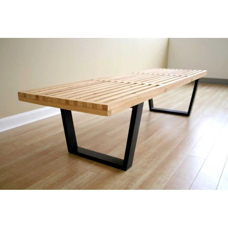 Panca in Legno Massello da 60" - Naturale, Noce - Posti Multipli