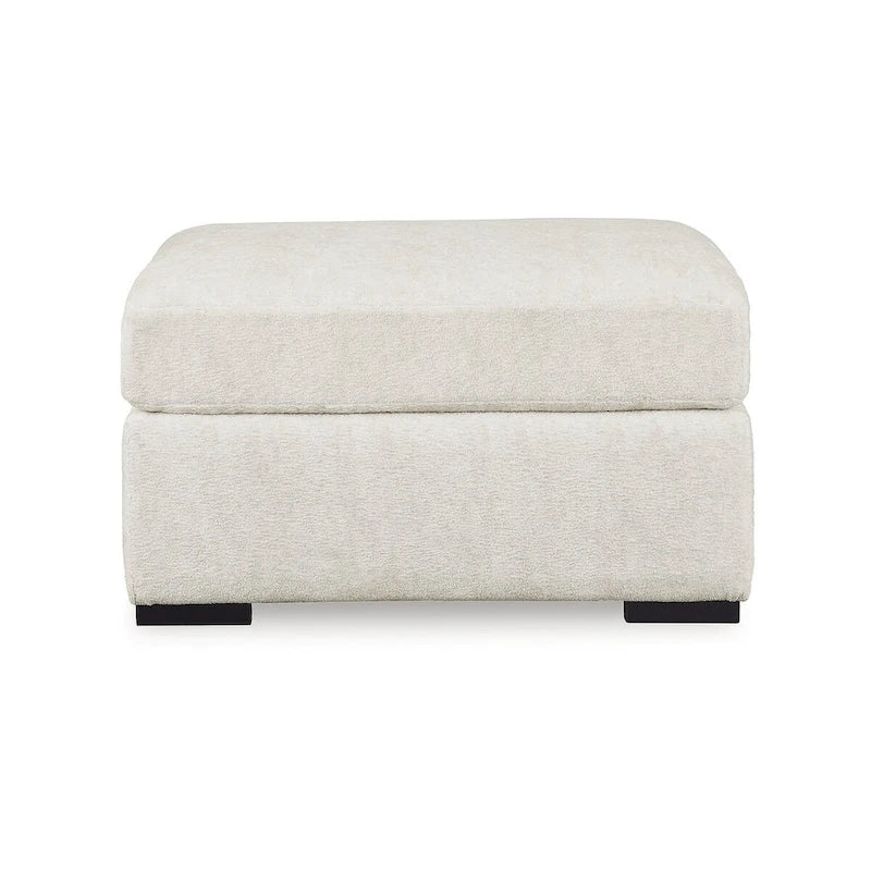 Pouf poggiapiedi di grandi dimensioni Chessington Ivory di Signature Design by Ashley