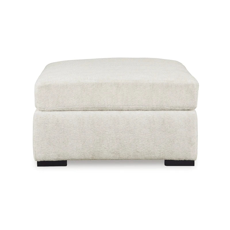 Pouf poggiapiedi di grandi dimensioni Chessington Ivory di Signature Design by Ashley