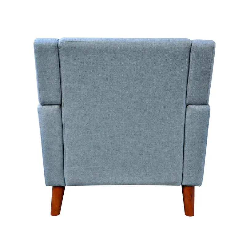 Modern Armchair - Blue, Beige - Tufted Single Seat