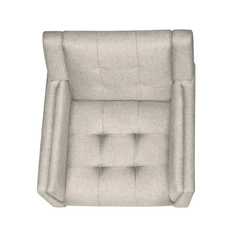 Modern Armchair - Blue, Beige - Tufted Single Seat