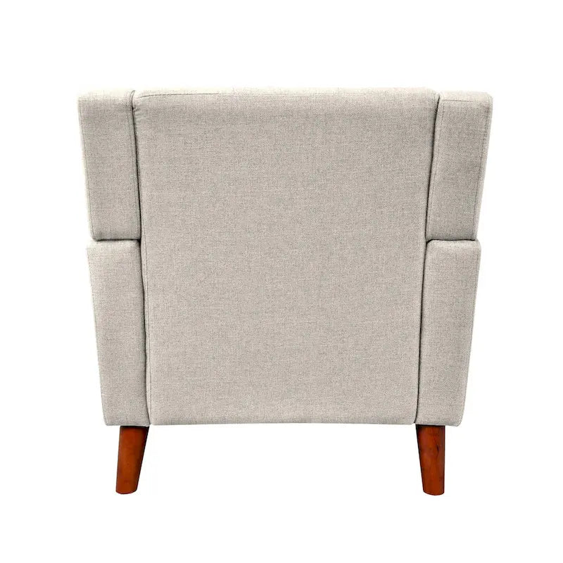 Modern Armchair - Blue, Beige - Tufted Single Seat