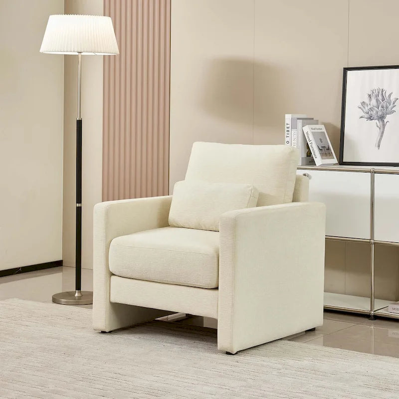 Chenille Upholstered Accent Chair - Multiple Colors