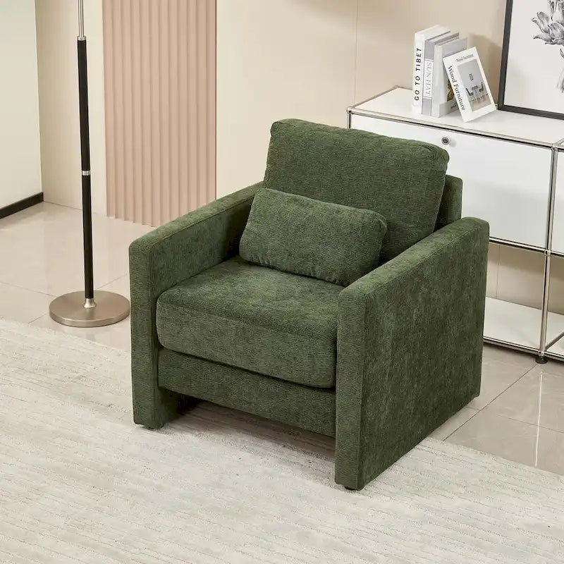 Chenille Upholstered Accent Chair - Multiple Colors