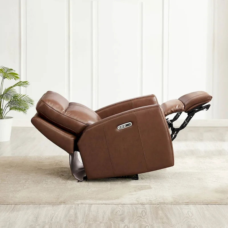Divanetto reclinabile elettrico e poggiatesta Hydeline Vienna Zero Gravity in pelle pieno fiore con console