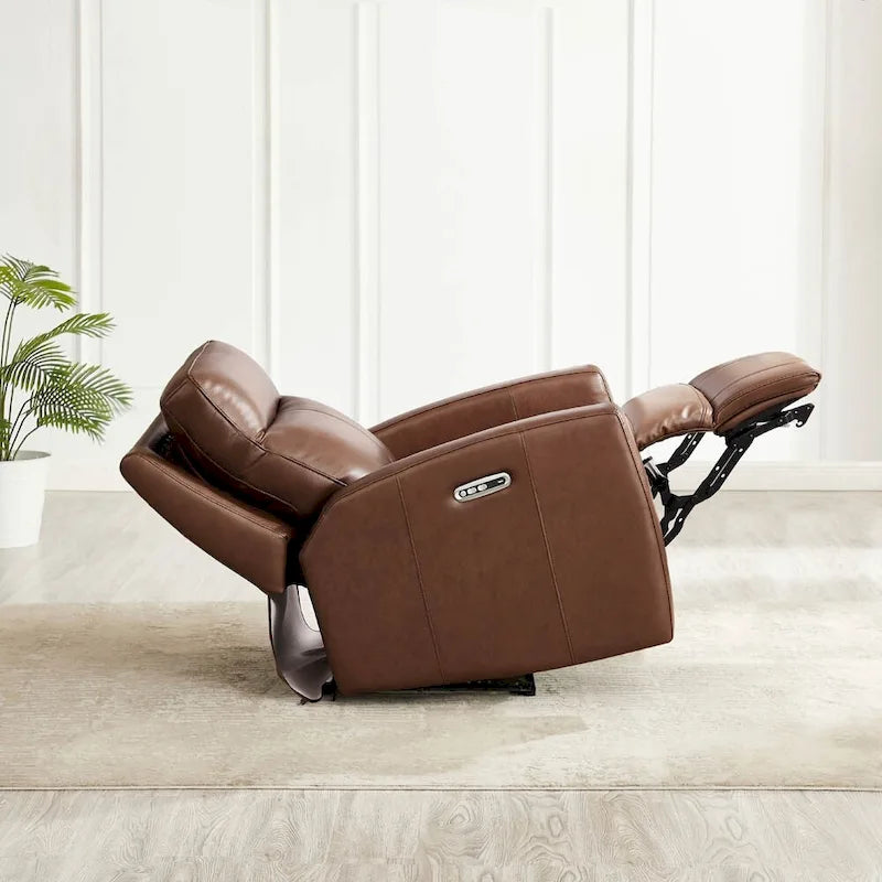 Divanetto reclinabile elettrico e poggiatesta Hydeline Vienna Zero Gravity in pelle pieno fiore con console