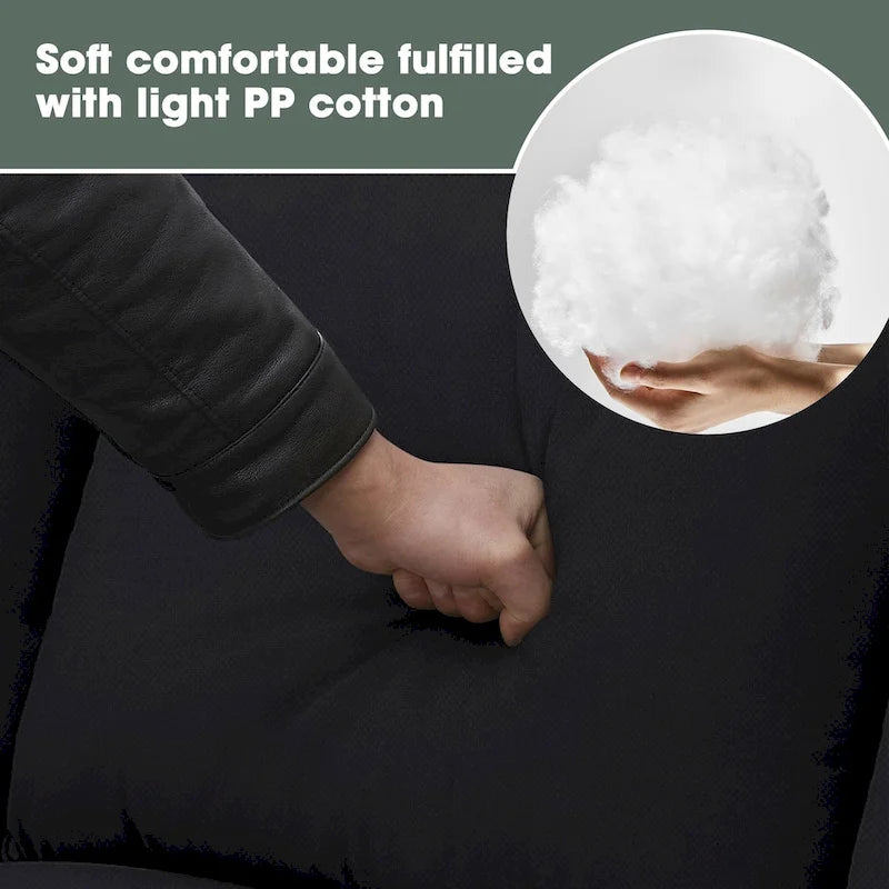 Divano Sezionale Couche da Soggiorno 112*87, Set Salotto a 7 Posti con Pouf, Divano ad Angolo a L con 3 Cuscini