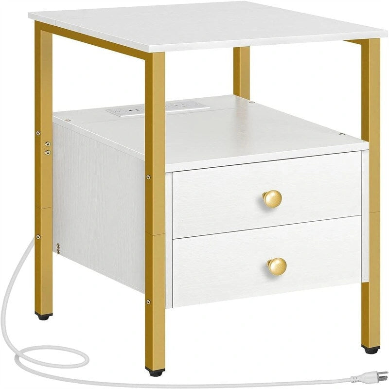 End Table with Charging Station - Multiple Colors