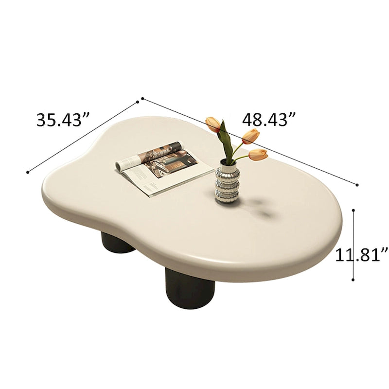 48.43 Tavolino moderno a forma di nuvola per soggiorno, tavolino a 4 gambe - 48.4