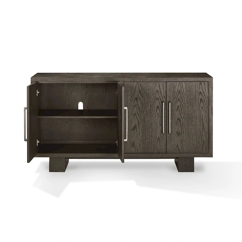 Madia/Credenza Mod da 68 pollici, Legno di Gomma, Dettagli Venature, Grigio Cenere