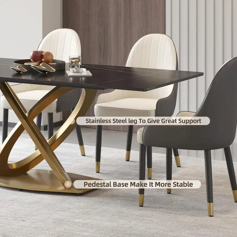 Tavolo da Pranzo 63, Tavolo Moderno per 6 Persone
