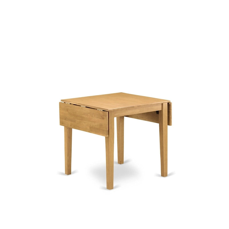 East West Furniture Set da pranzo 3 pezzi - un tavolo da cucina rettangolare e 2 sedie imbottite in tessuto di lino Limelight, rovere
