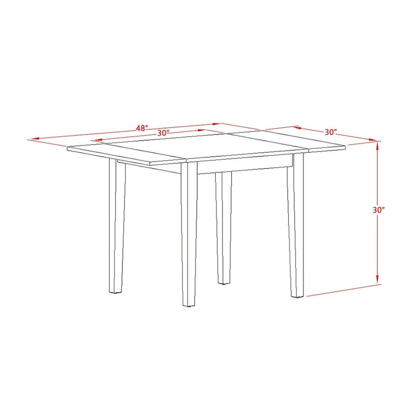 East West Furniture Set da pranzo 3 pezzi - un tavolo da cucina rettangolare e 2 sedie imbottite in tessuto di lino Limelight, rovere