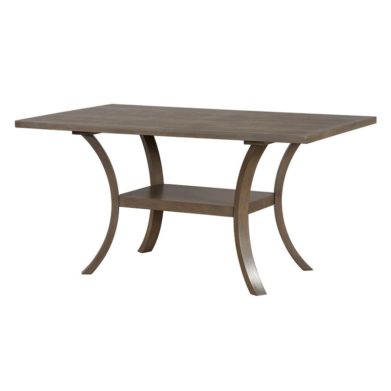 Set da pranzo a 6 pezzi con tavolo con ripiano portaoggetti e gambe curve, set da tavolo da cucina con panca e 4 sedie da pranzo con cuscini rimovibili