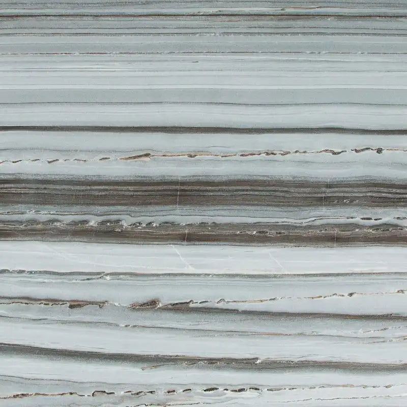 Gray/Black Marble Top Dining Table with Steel Base