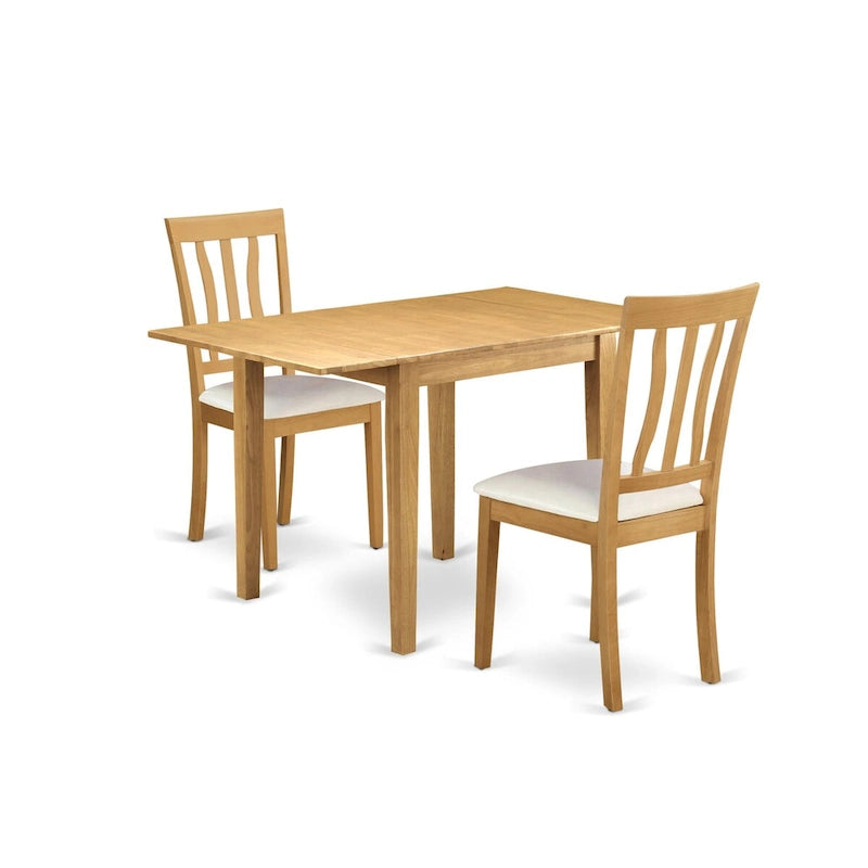 Set da pranzo East West Furniture - un tavolo da pranzo rettangolare e sedie in ecopelle, Quercia (Opzione pezzi)