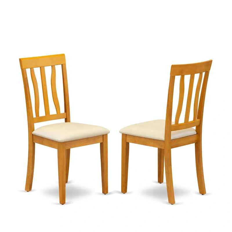 Set da pranzo East West Furniture - un tavolo da pranzo rettangolare e sedie in ecopelle, Quercia (Opzione pezzi)
