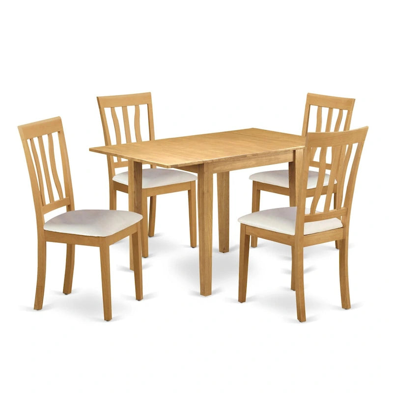Set da pranzo East West Furniture - un tavolo da pranzo rettangolare e sedie in ecopelle, Quercia (Opzione pezzi)