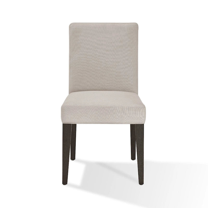 Sedia da pranzo Mod Parson Style da 19 pollici, legno di gomma, set di 2, grigio chiaro