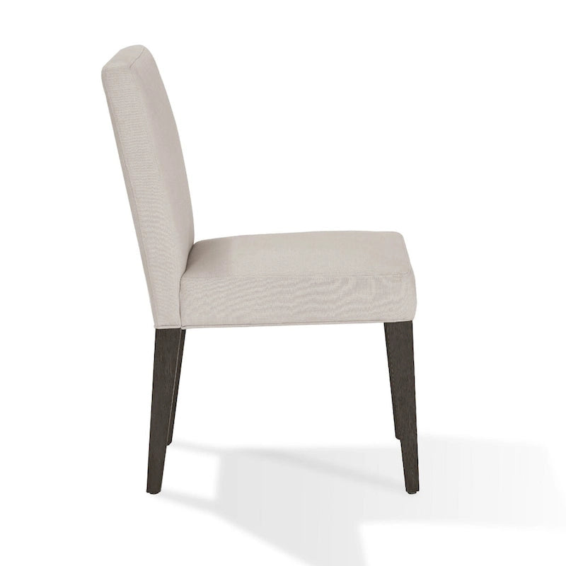 Sedia da pranzo Mod Parson Style da 19 pollici, legno di gomma, set di 2, grigio chiaro