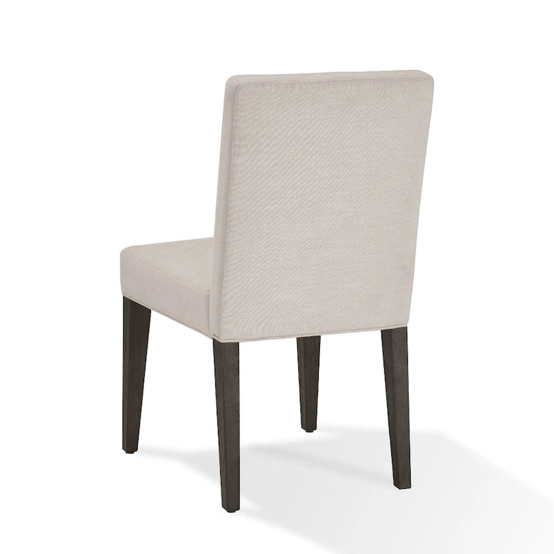 Sedia da pranzo Mod Parson Style da 19 pollici, legno di gomma, set di 2, grigio chiaro
