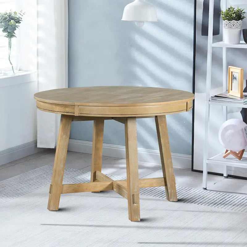 Tavolo da Pranzo Allungabile Vintage Elegante con Foglia Rimovibile