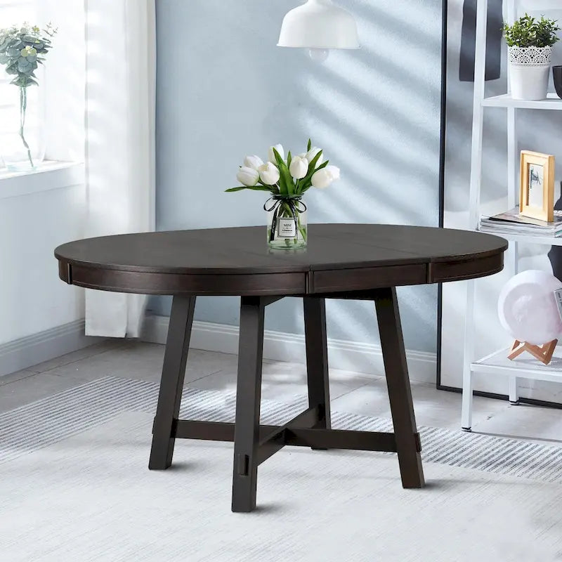Tavolo da Pranzo Allungabile Vintage Elegante con Foglia Rimovibile