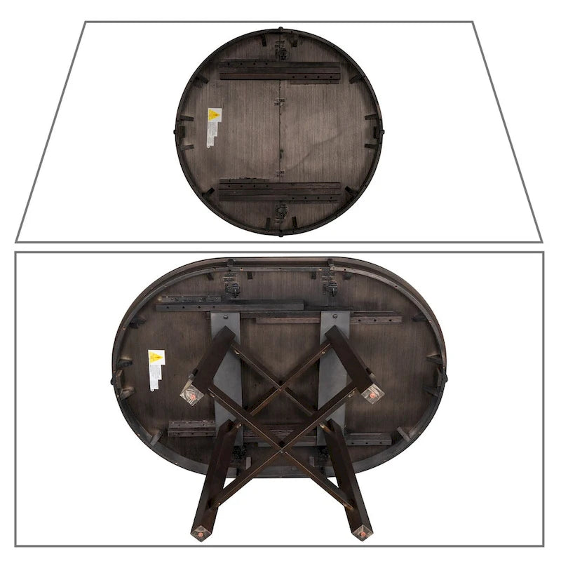 Tavolo da Pranzo Allungabile Vintage Elegante con Foglia Rimovibile