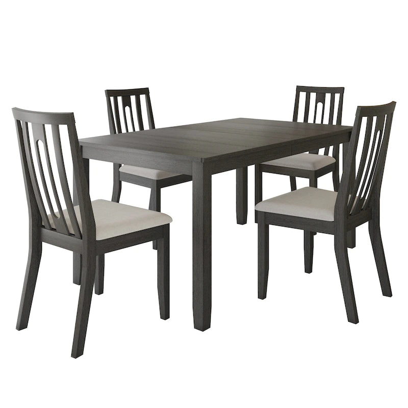 Set da pranzo in legno contemporaneo CraftPorch da 5 pezzi