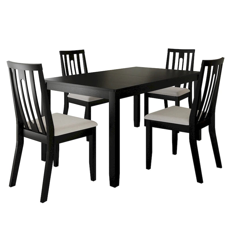 Set da pranzo in legno contemporaneo CraftPorch da 5 pezzi