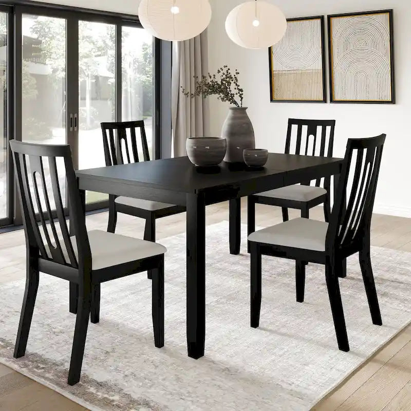 Set da pranzo in legno contemporaneo CraftPorch da 5 pezzi