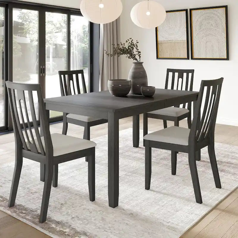 Set da pranzo in legno contemporaneo CraftPorch da 5 pezzi