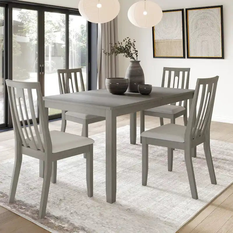 Set da pranzo in legno contemporaneo CraftPorch da 5 pezzi