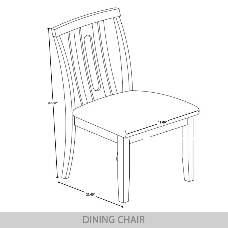 Set da pranzo in legno contemporaneo CraftPorch da 5 pezzi