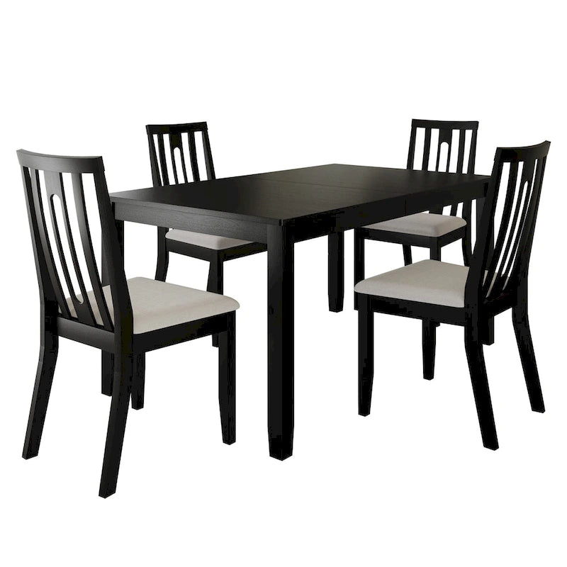 Set da pranzo in legno contemporaneo CraftPorch da 5 pezzi