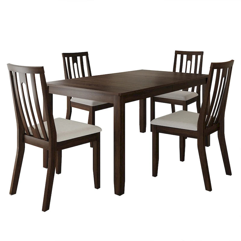 Set da pranzo in legno contemporaneo CraftPorch da 5 pezzi