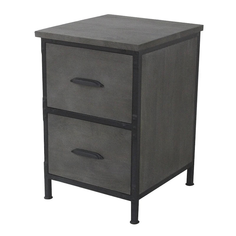 Classificatore rustico Lafayette a 2 cassetti con finitura Rowan Gray