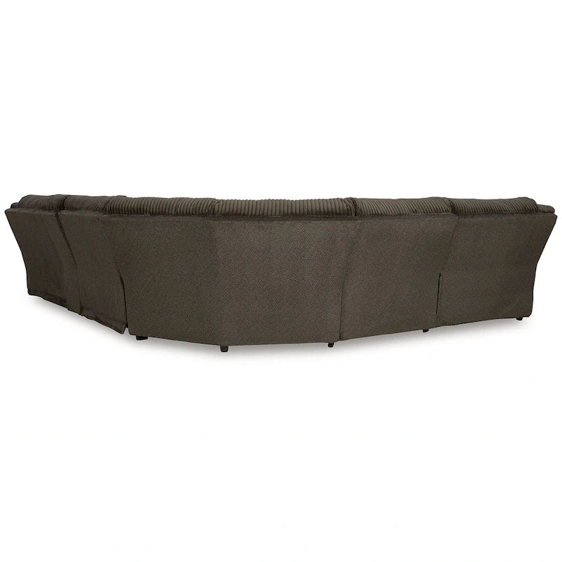 Divano sezionale reclinabile a 6 posti con chaise longue Top Tier marrone di Signature Design by Ashley - 147 L x 134 P x 41 A