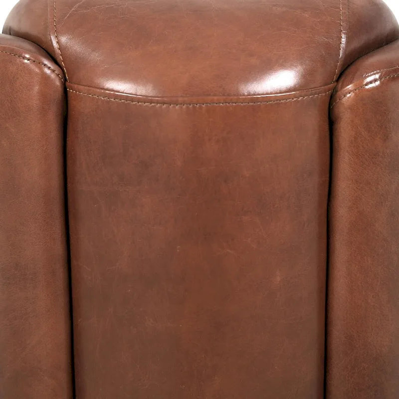 Top Grain Leather Armchair - Brown - Single Seat