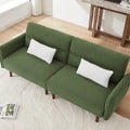 Divano letto futon convertibile, divano letto regolabile, divano letto confortevole in tessuto a coste con gambe in legno e 2 cuscini