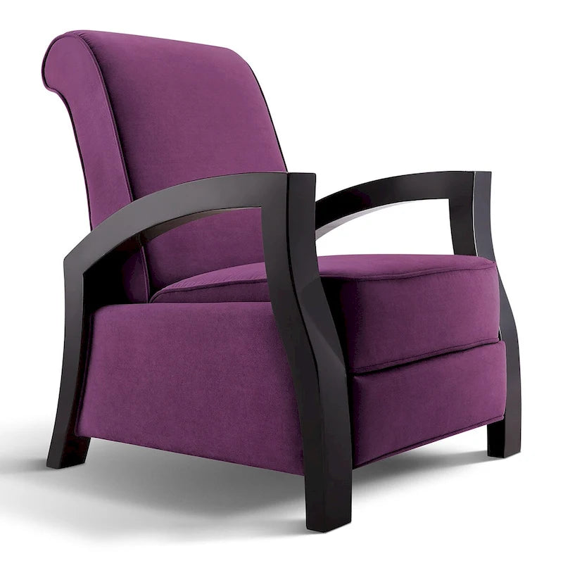 Poltrona reclinabile Artiva Premium in microvelluto viola