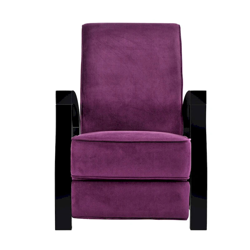 Poltrona reclinabile Artiva Premium in microvelluto viola