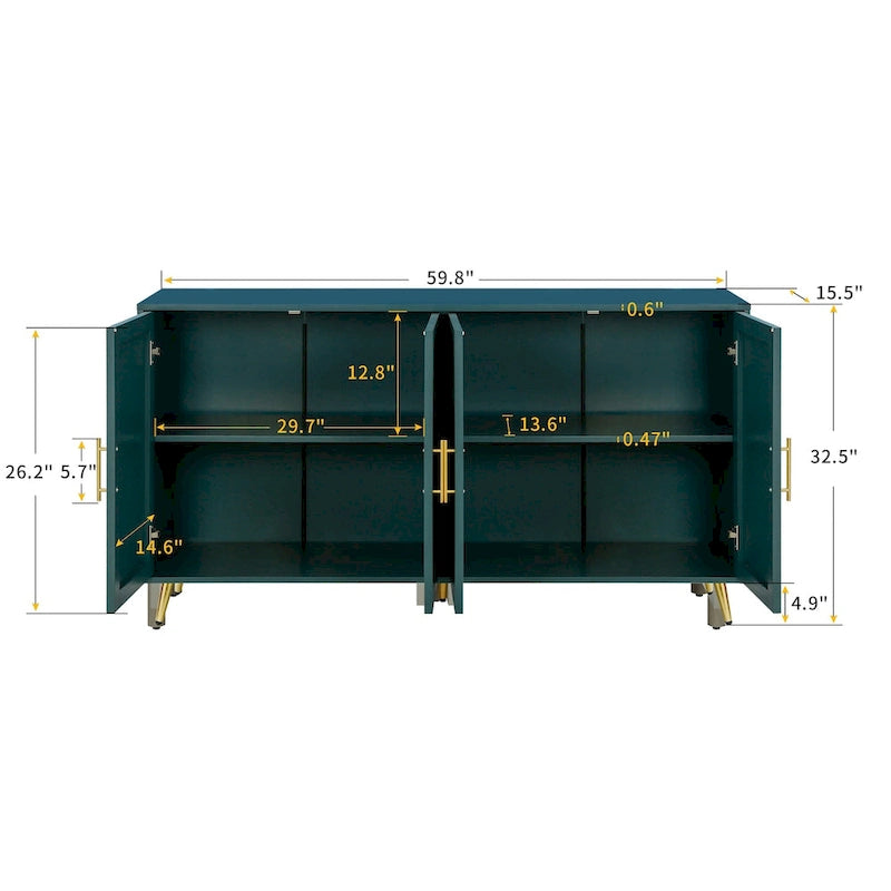 Mobile TV in legno con mobiletto contenitore e ripiani regolabili, console multimediale per soggiorno e camera da letto
