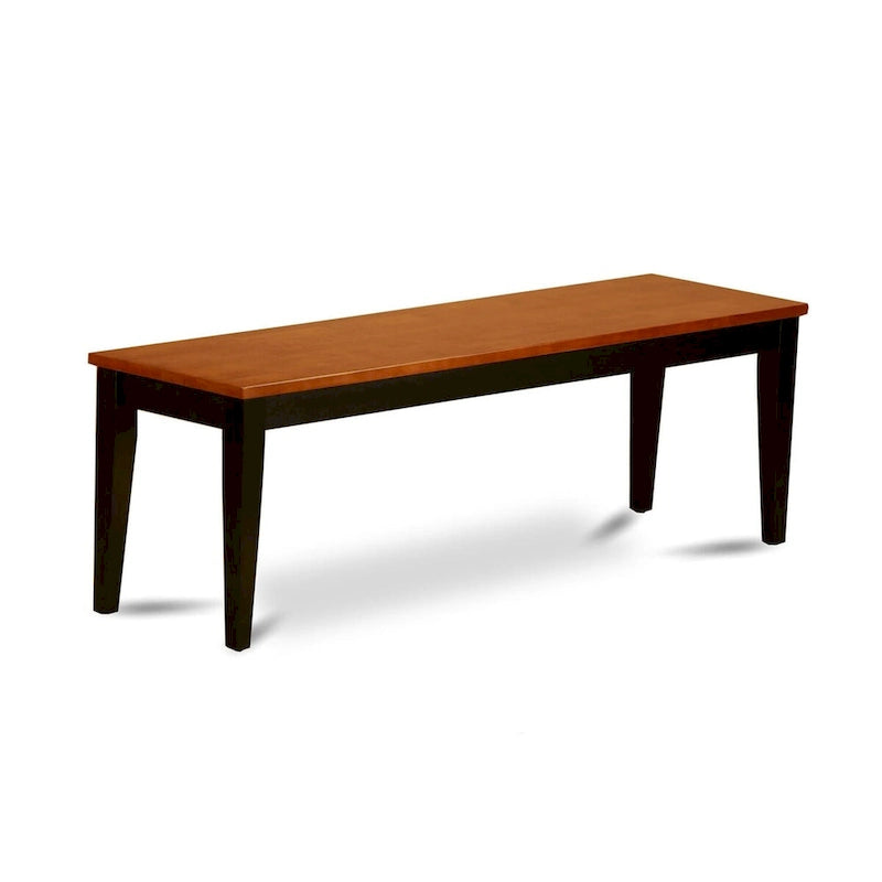 East West Furniture Set da pranzo con tavolo rettangolare e sedie da pranzo con panca (opzioni tipo di seduta della sedia)